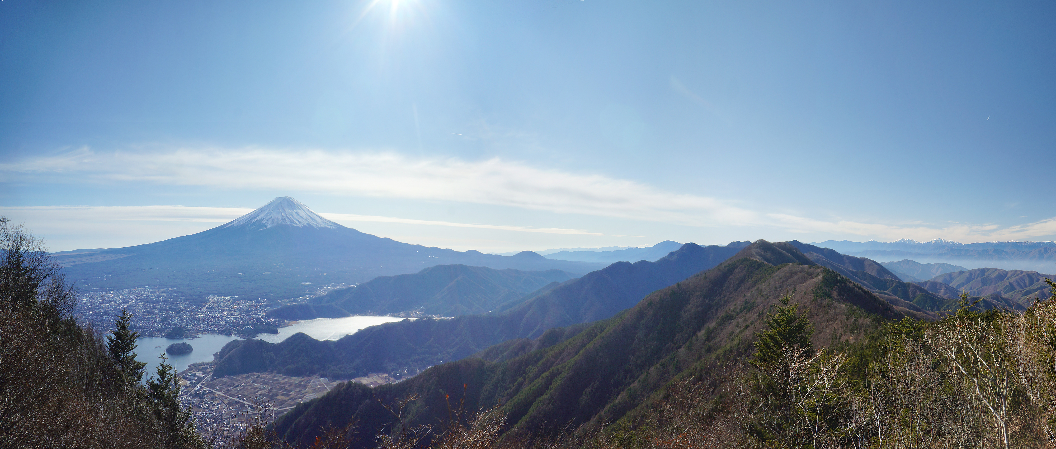 fuji ridge alps panorama